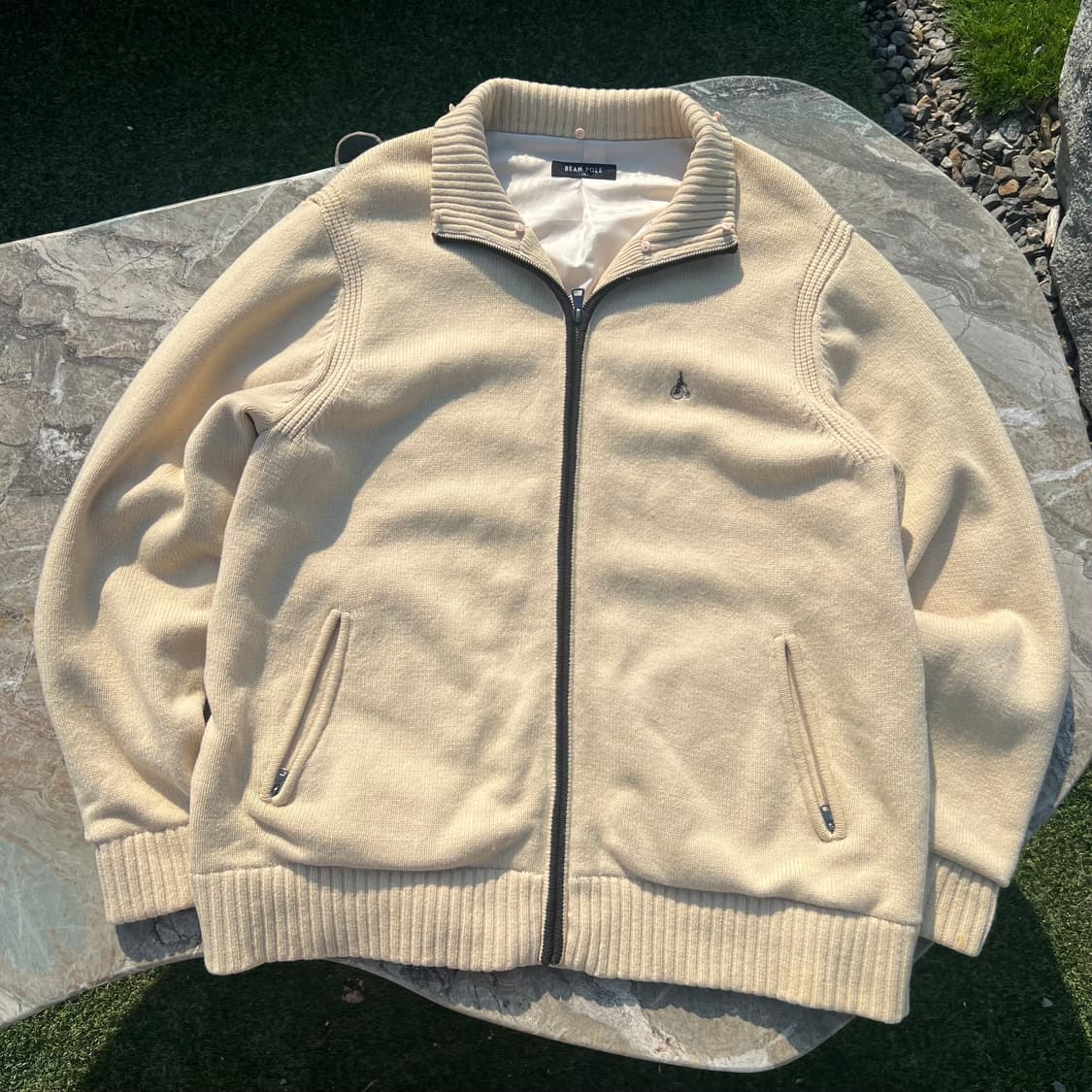 BeanPole 빈폴 암패치 니트 집업 상품이미지1