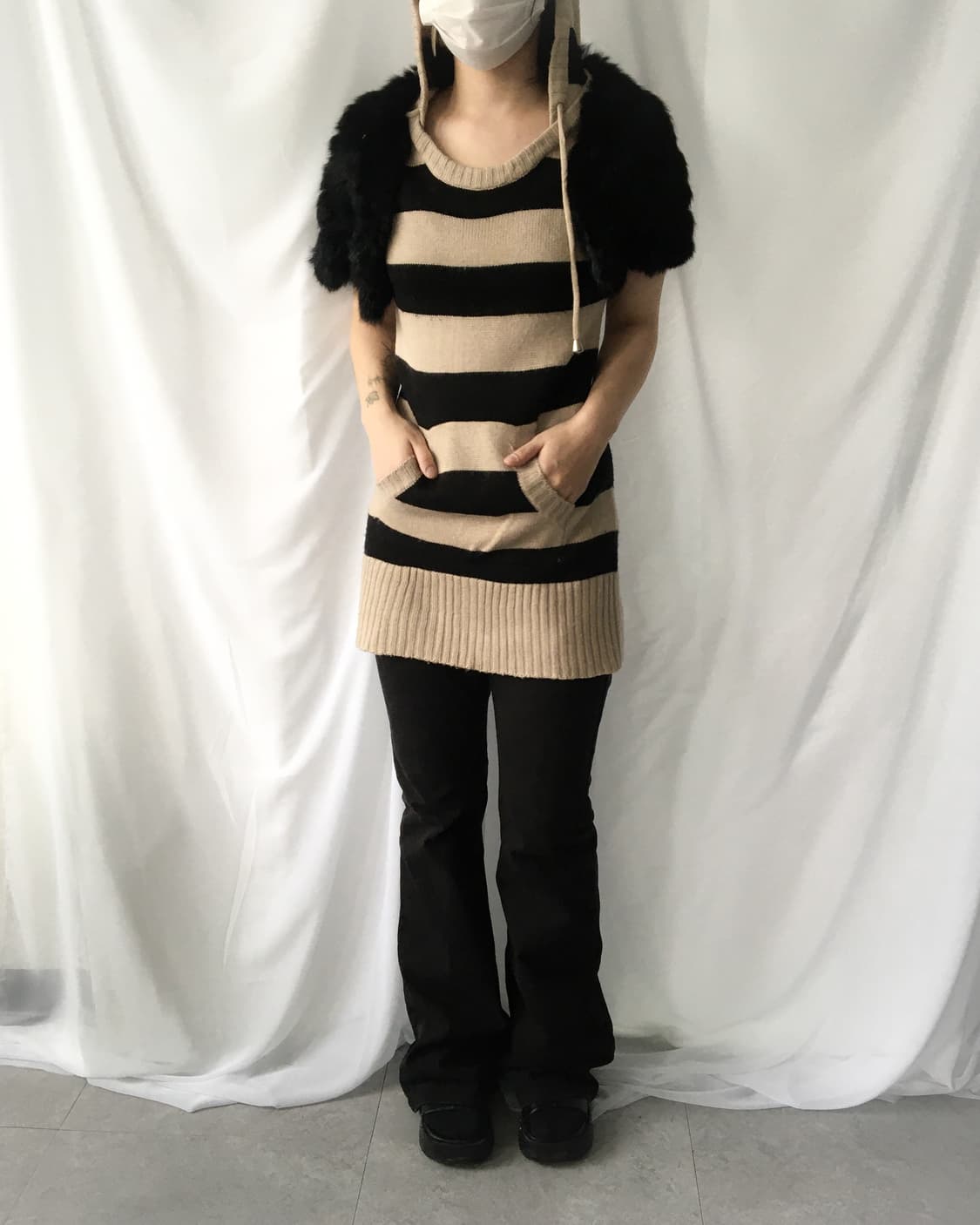 Rabbit fur bolero 상품이미지5