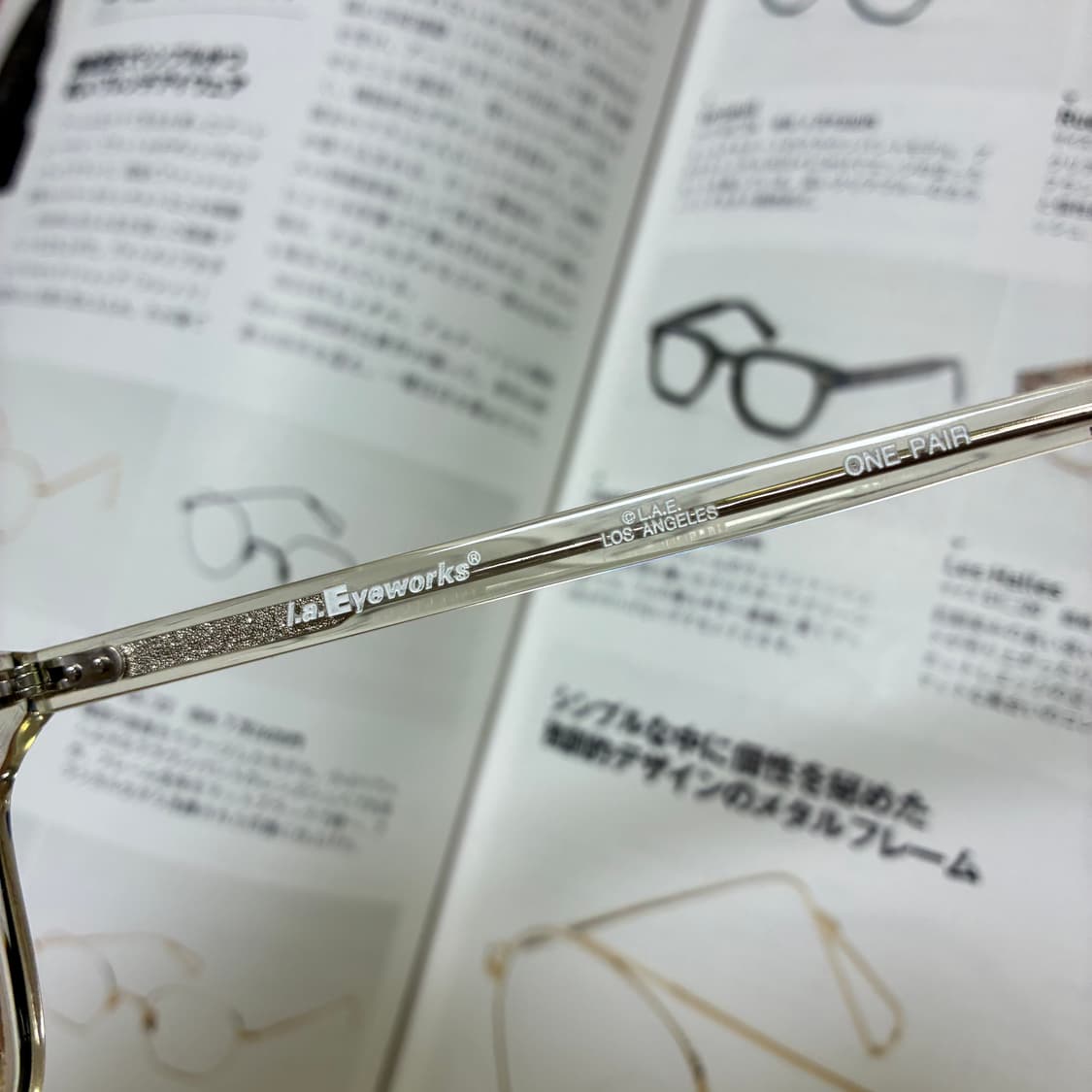 L.A. EYEWORKS 엘에이 아이웍스 옐로우 클리어 투명 뿔테 안경 상품이미지6