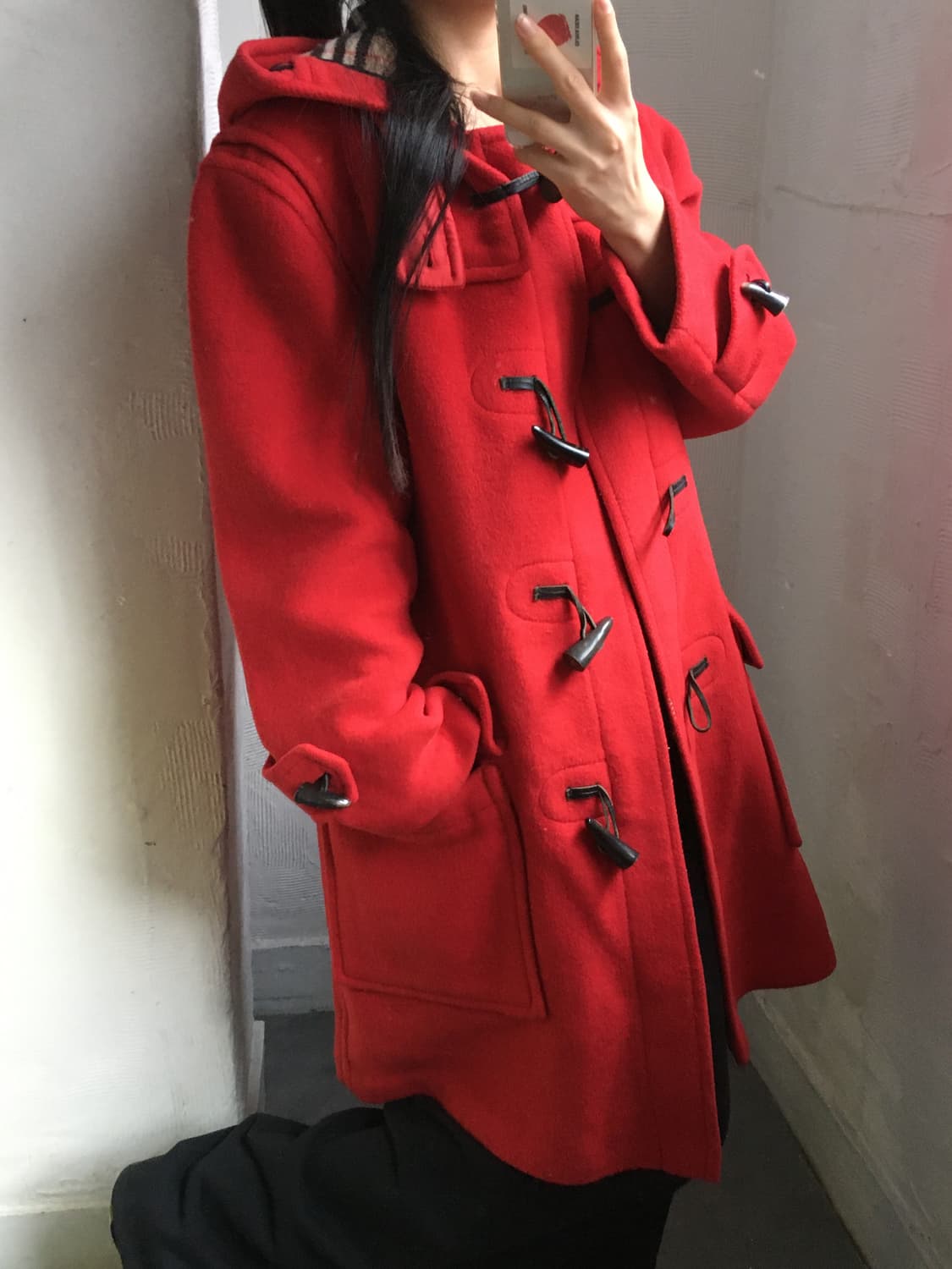 Burberry 버버리 레드 더플 코트 상품이미지1