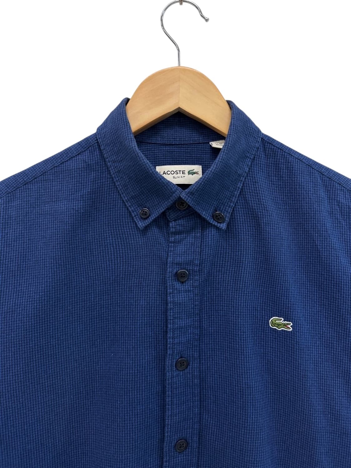 라코스테 잔체크셔츠 블루 (M) 상품이미지2