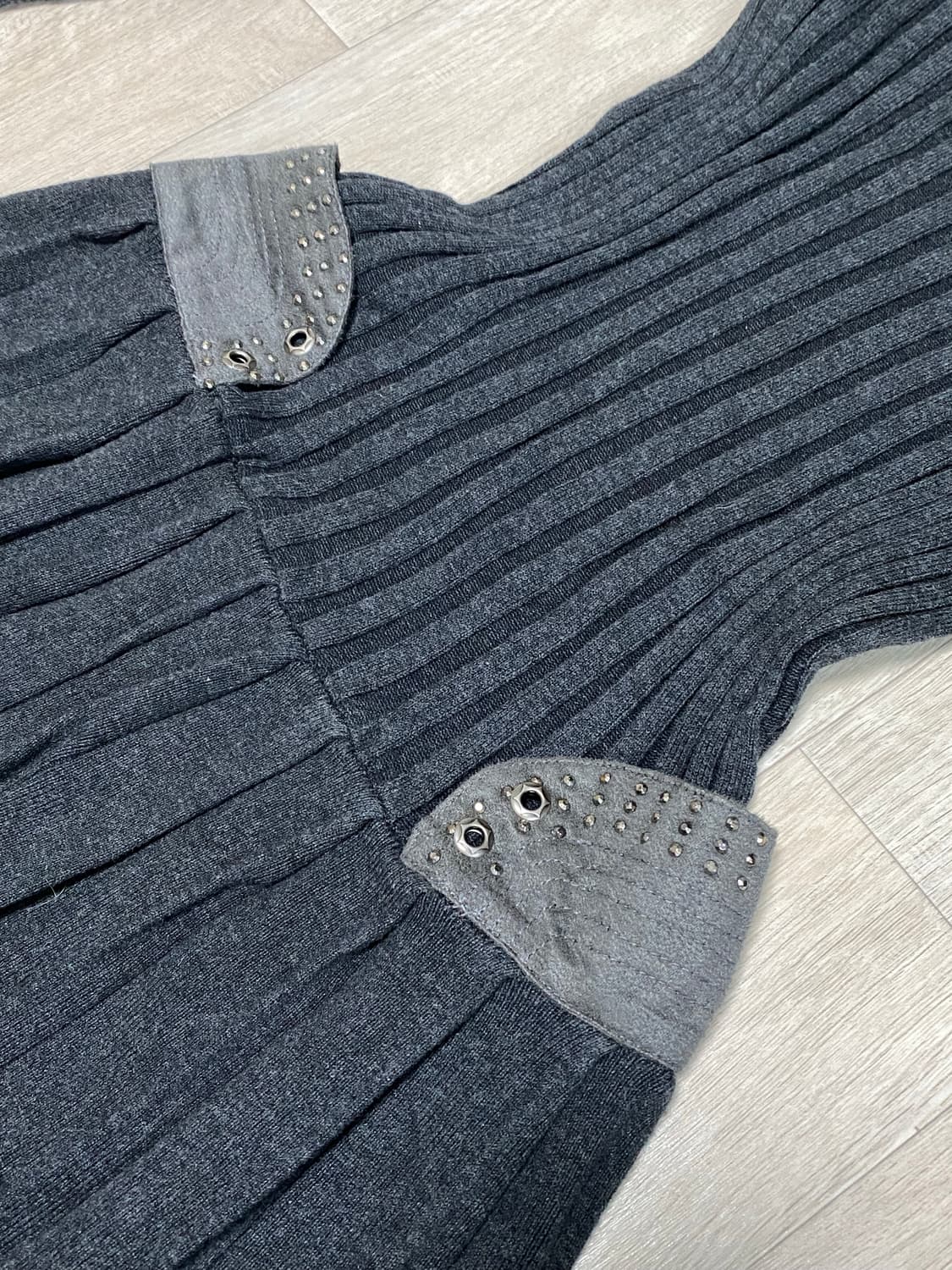 아일렛 골지 니트 탑 상품이미지4