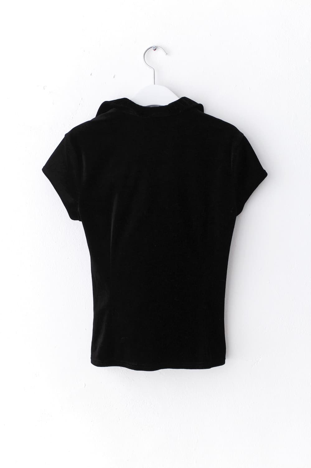 naracamic) velvet ruffle half T  상품이미지3