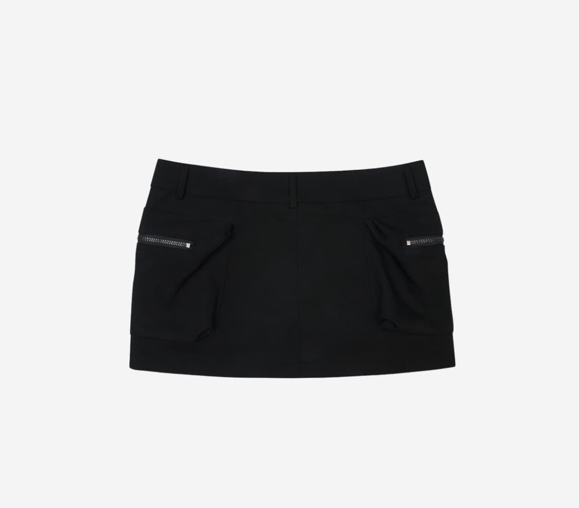 Two Pocket Mini Skirt (Black) _ s size 상품이미지3