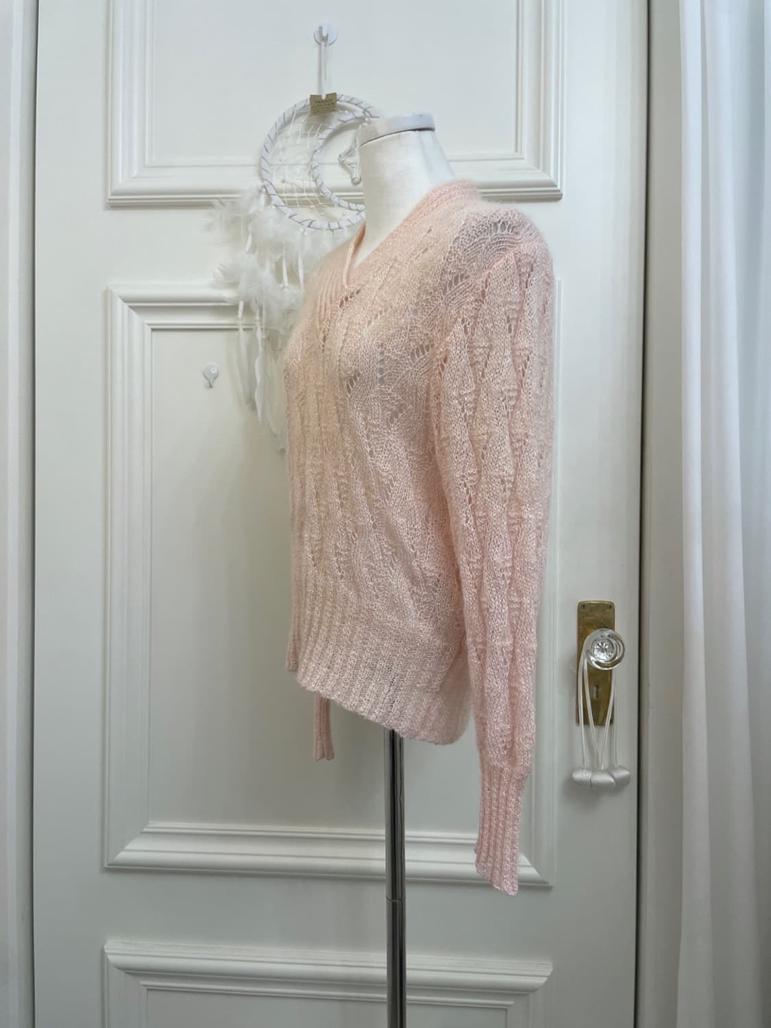 coral twist v-neck knit top 상품이미지2