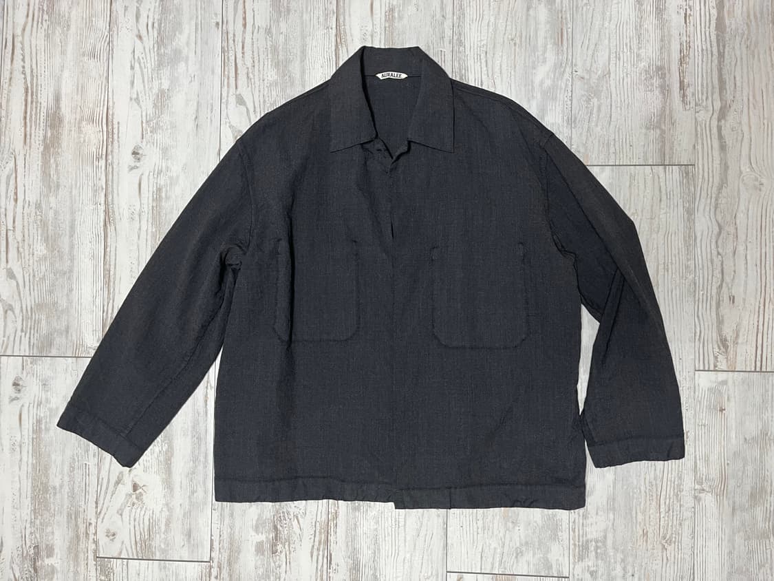 AURALEE 울 실크 트로피컬 셔츠 자켓 상품이미지2