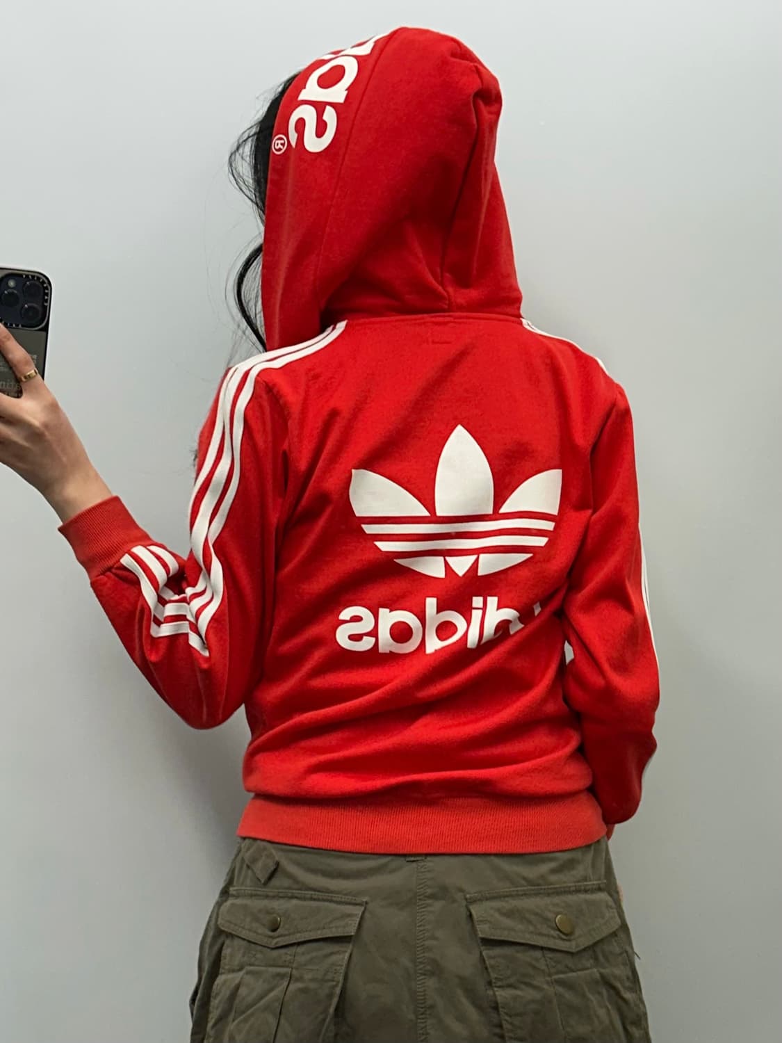 아디다스 파이어버드 레드 후드집업 상품이미지2