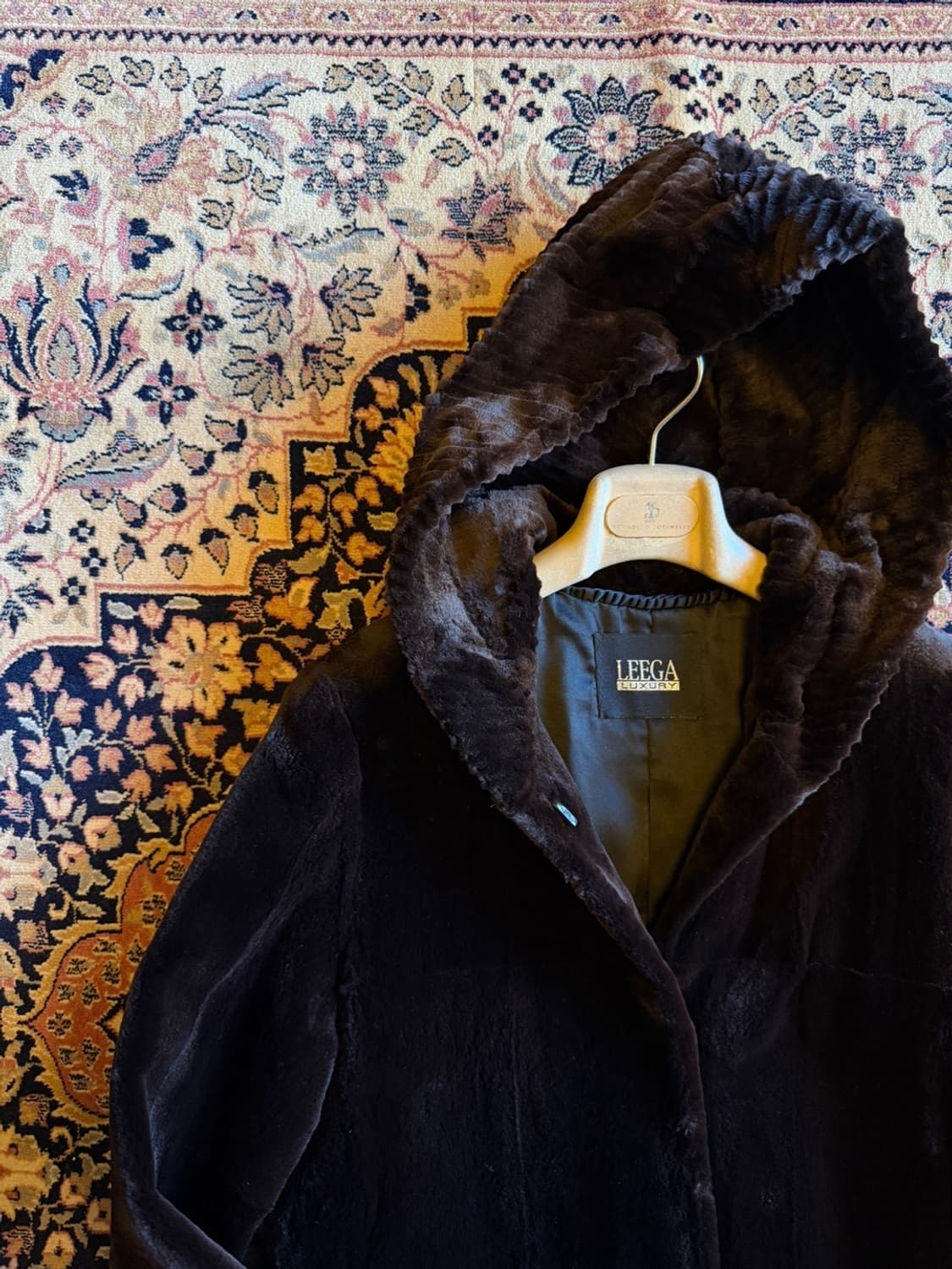 LEEGA 밍크 후드 코트 55~66 상품이미지3