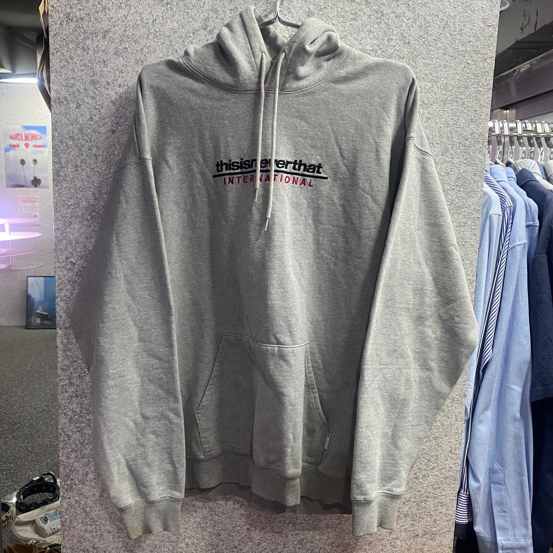 디스이즈네버댓 스펠로고 그레이 후드티 B3860 상품이미지2