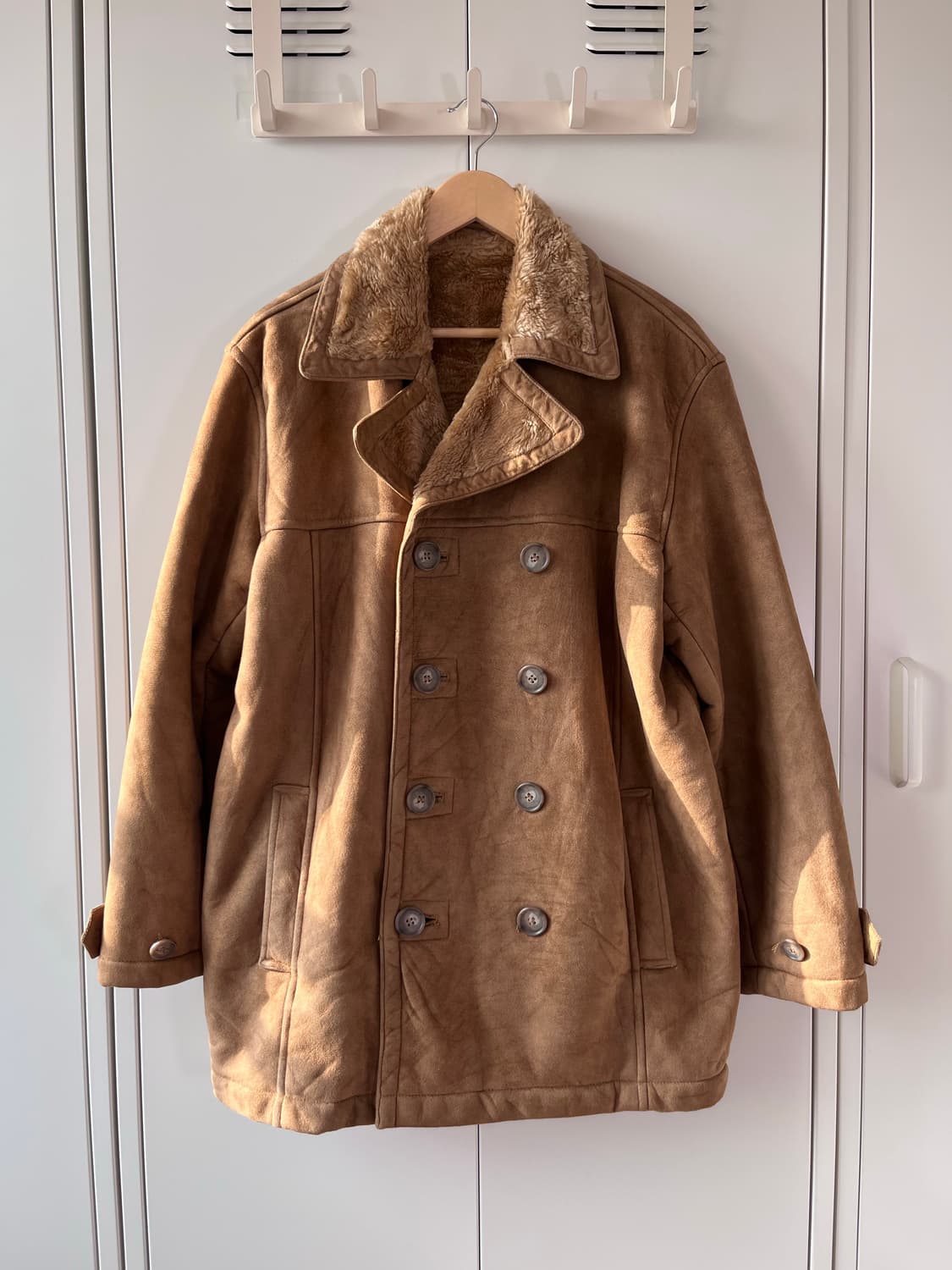 빈티지 스웨이드 무스탕 퍼코트 상품이미지1