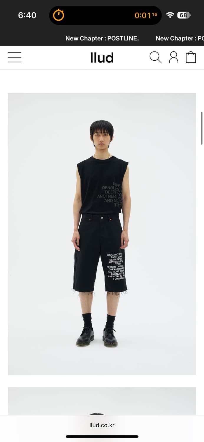 TYPO SHORTS_BLACK 서피스에디션 버뮤다 팬츠 상품이미지2
