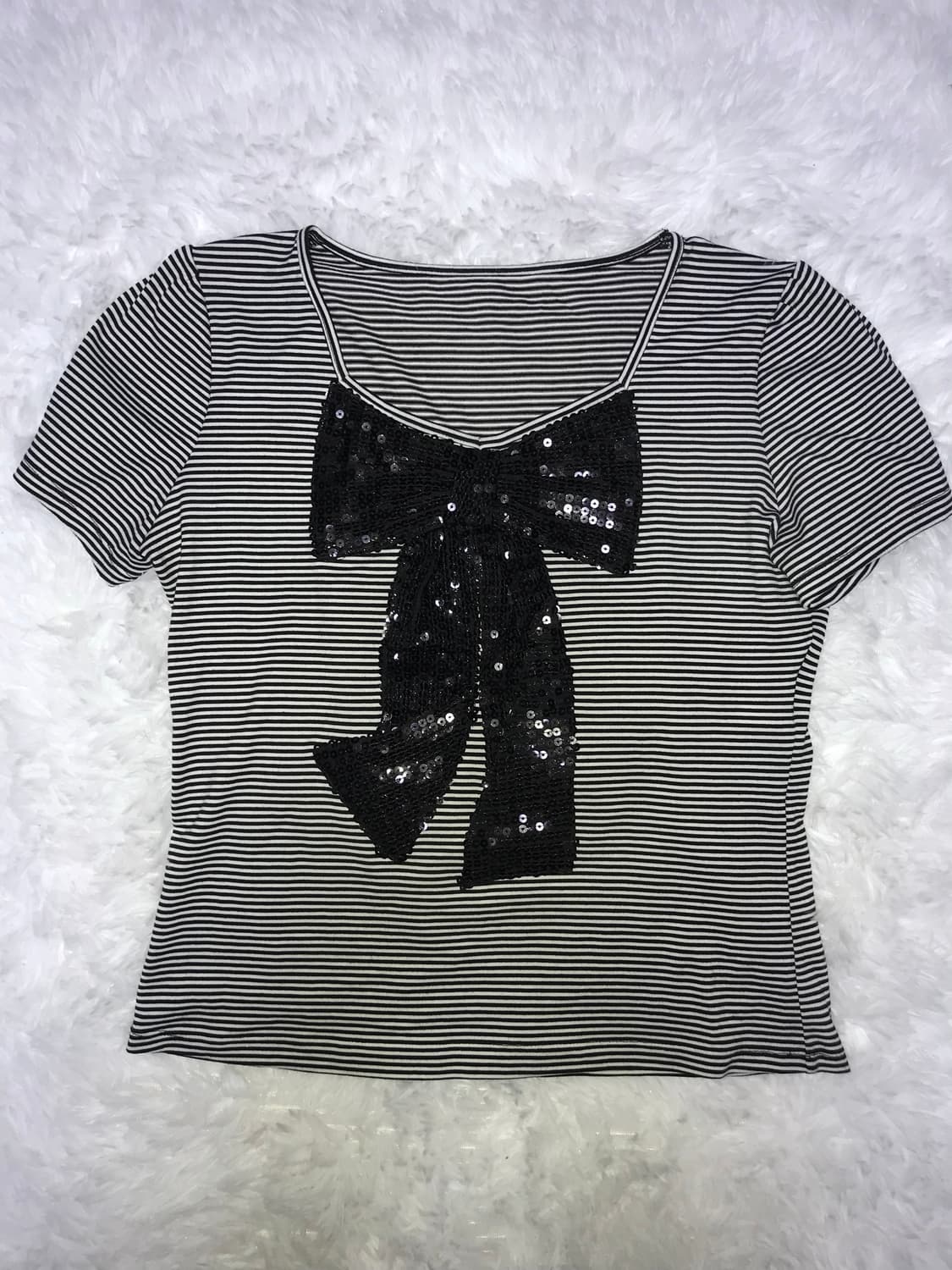 ribbon point t-shirt 상품이미지3