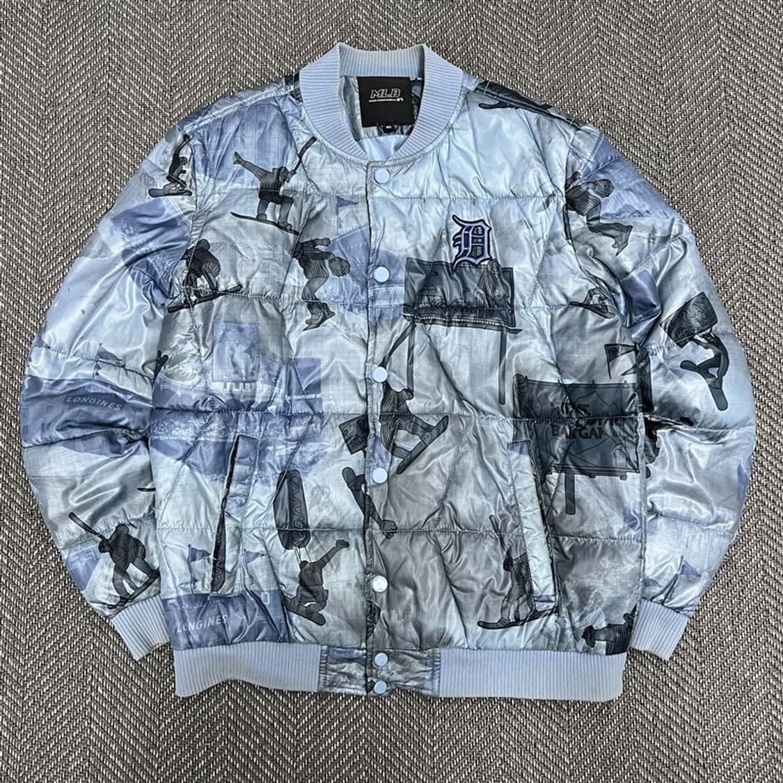 mlb 보드프린팅 바시티 패딩 v0986 상품이미지1