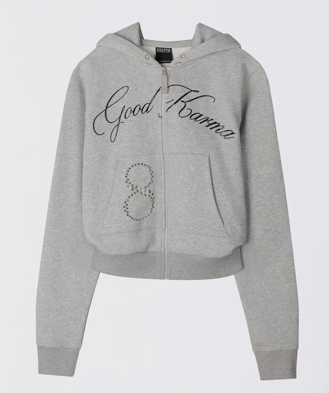 스컬프터 Sculptor Karma 카르마 후드 집업 멜란지 그레이 상품이미지1