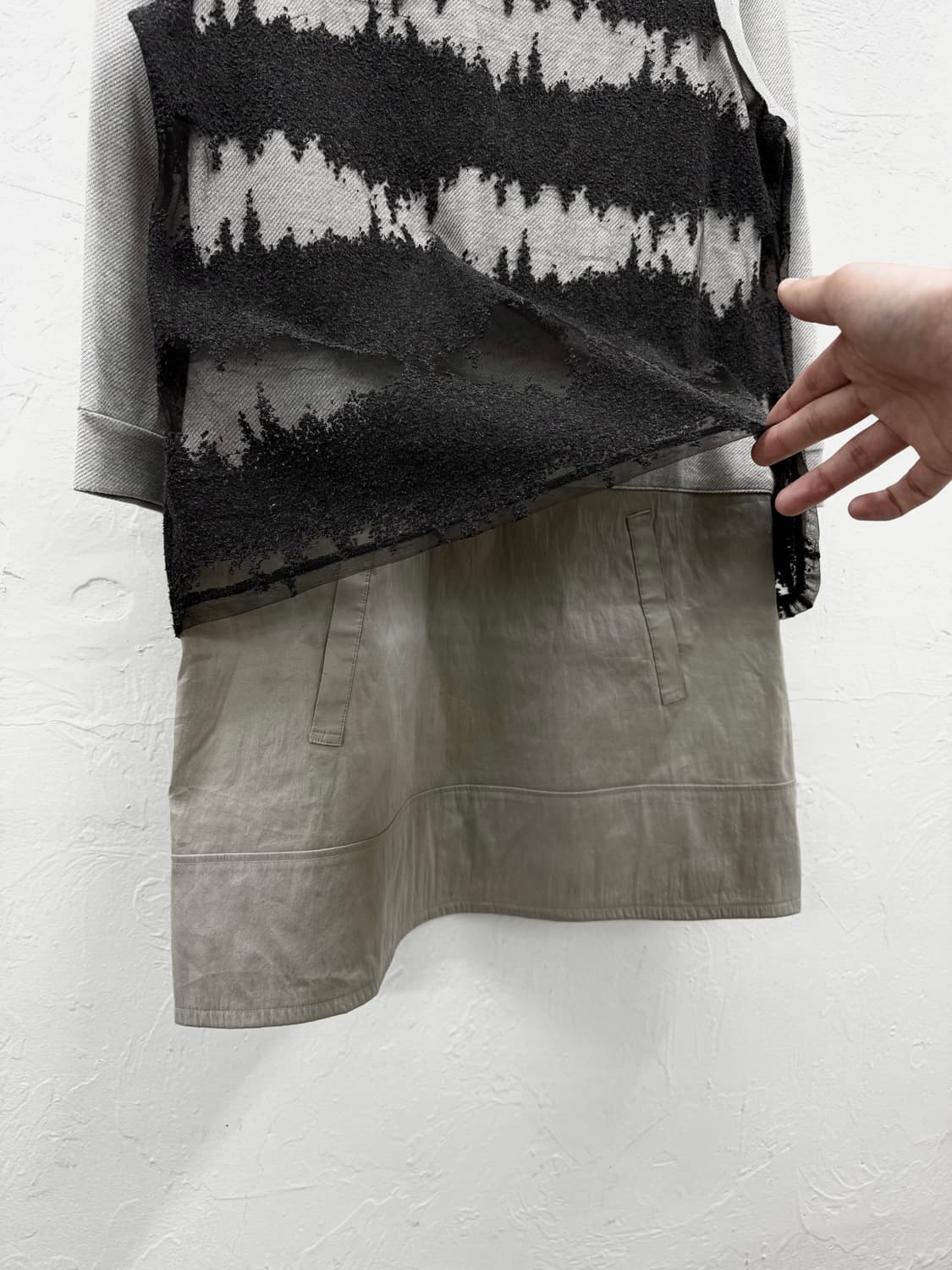 gabardine k.t 레이어드 튜닉 탑 상품이미지3