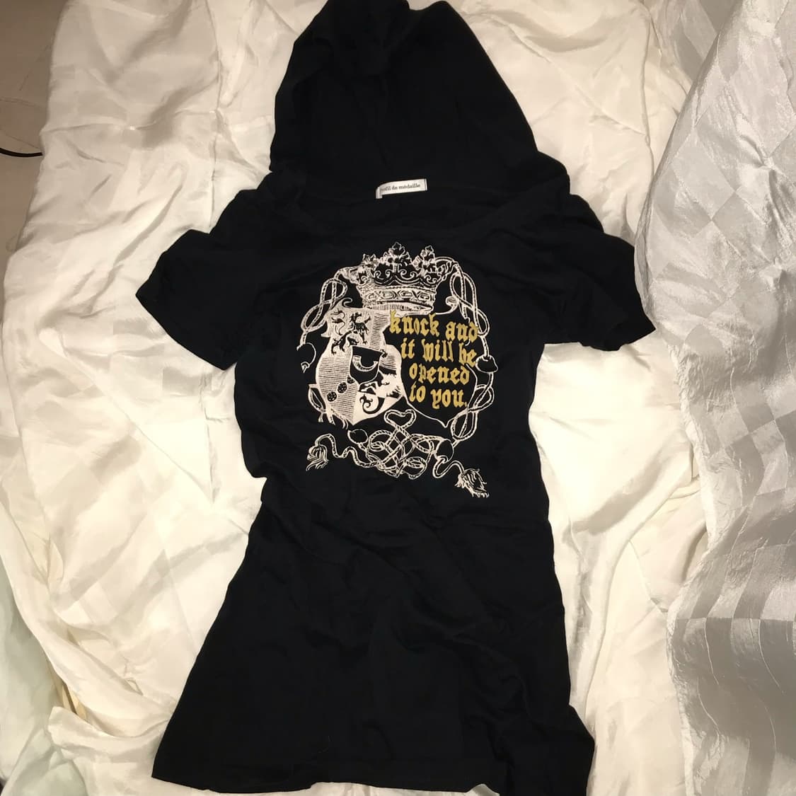 JPN Vintage 고스펑크 고딕 갸루 반팔 후디 상품이미지1