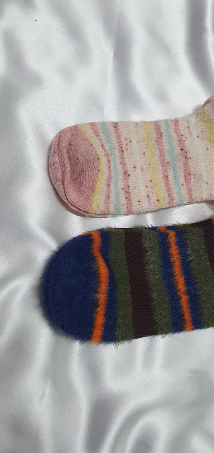 옐로우 민트 핑크 그린 블루 오렌지 브라운 스트라이프 양말 상품이미지6