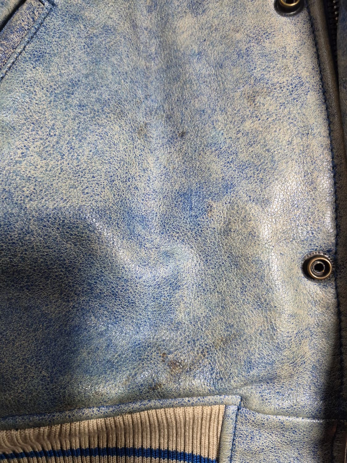 게스 90s 빈티지 인디언  바시티 가죽 자켓 남성L 상품이미지6