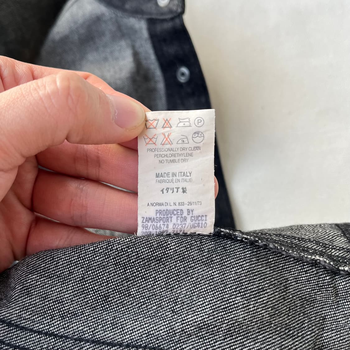 90s 구찌 워시드 데님 셔츠 상품이미지9