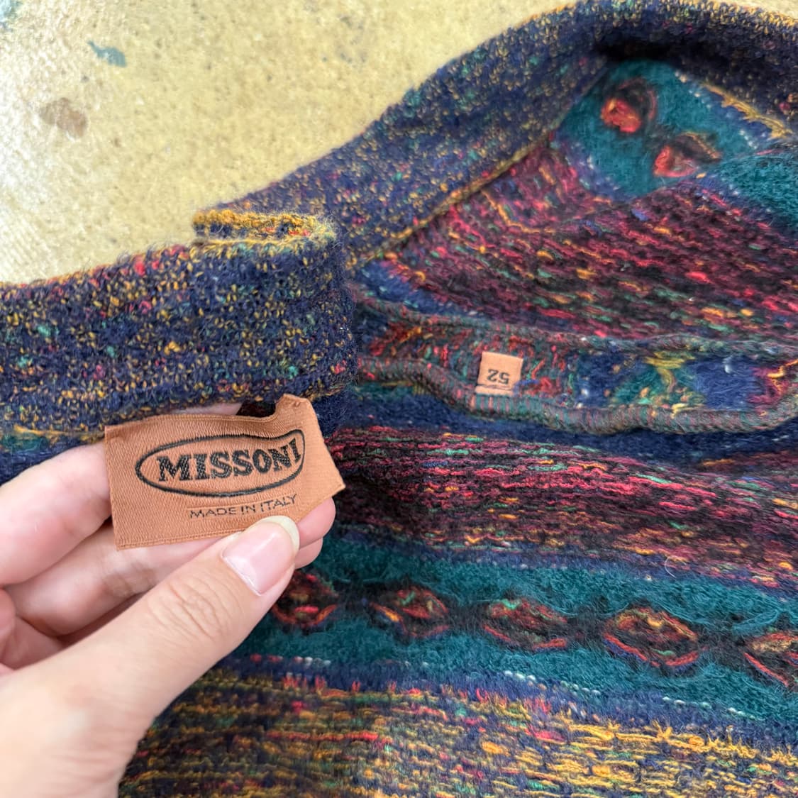 [정품/52] 미쏘니 패턴 니트 가디건 b10 상품이미지6