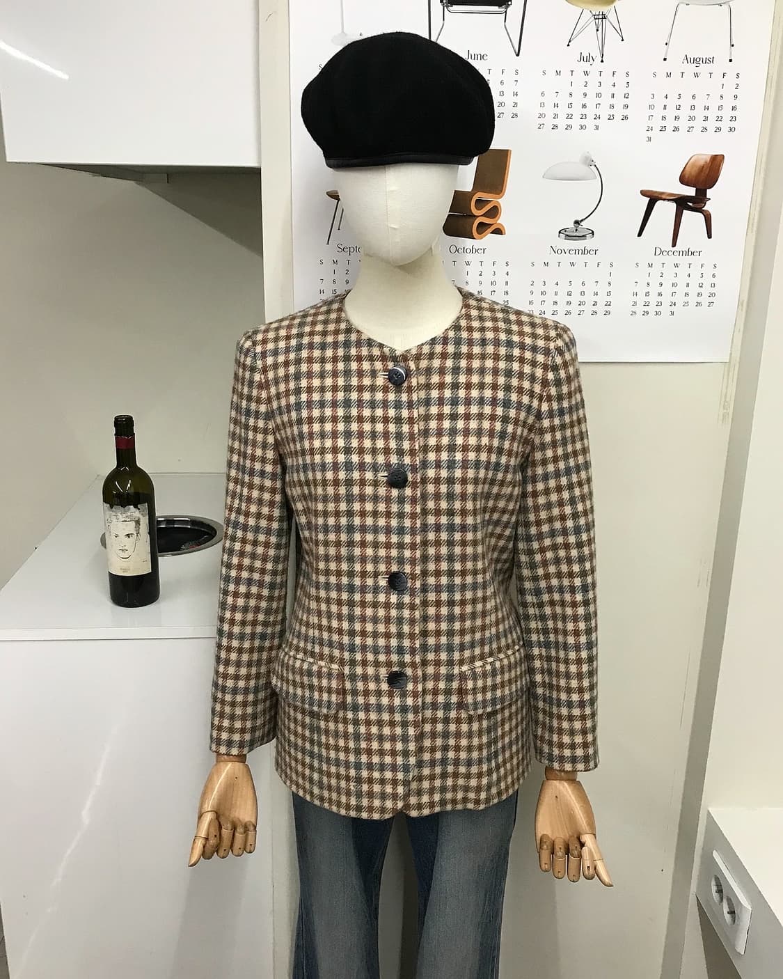 버버리 체크 라운드 울 트위드 자켓 상품이미지5