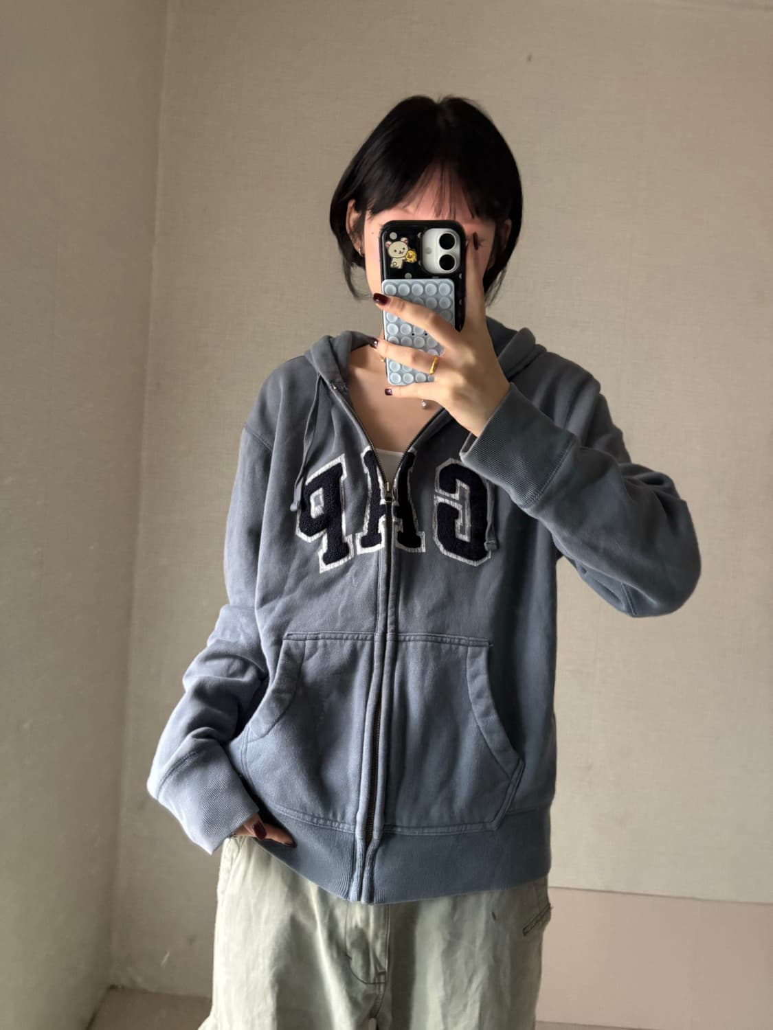 갭 뮤트그레이 후드집업 상품이미지3
