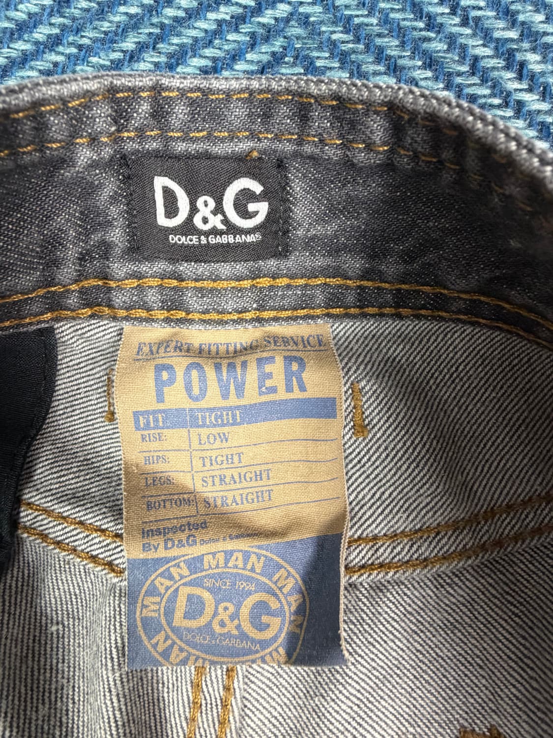 D&G 돌체앤가바나 'POWER' 라인 빈티지 워싱 그레이 데님 상품이미지3