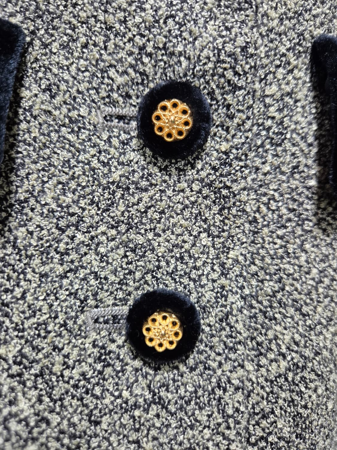 본느리베 트위드 벨벳 포인트 자켓 상품이미지3