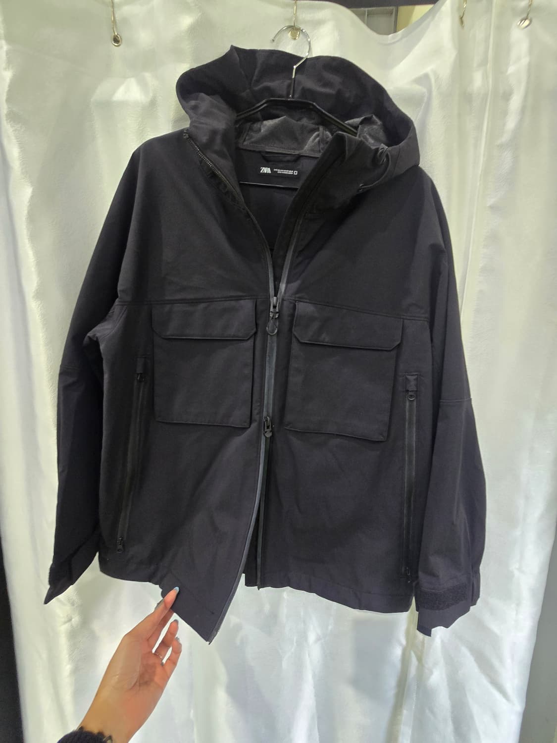 자라 블랙 택티컬 후드 자켓 XL 상품이미지6