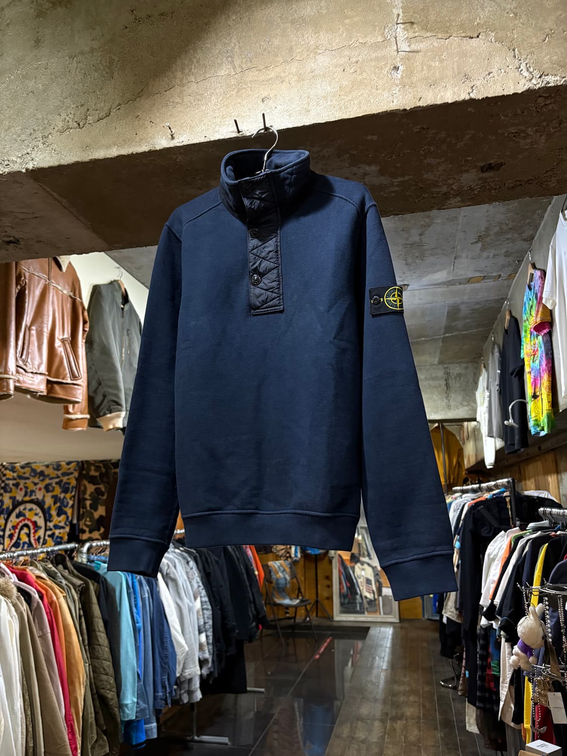 Stone Island 스톤 아일랜드 코튼 반집업 상품이미지1