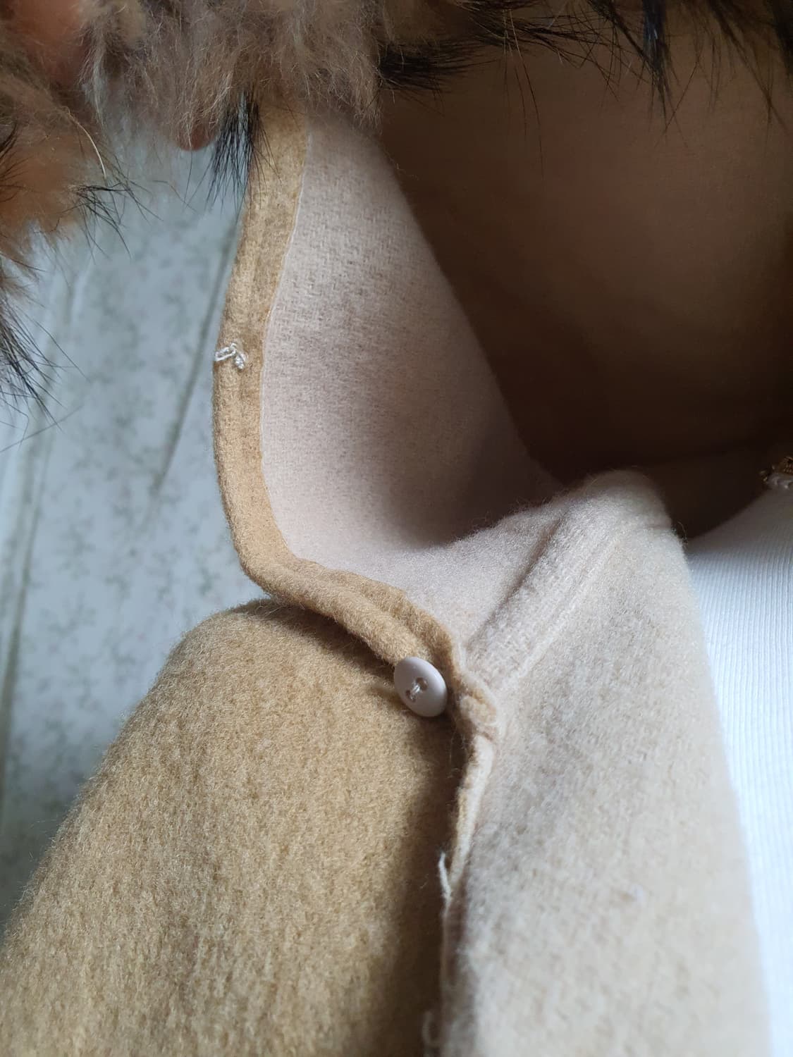 [빈티지] 달천 후드 퍼 머플러 숄 망토 스타일 상품이미지4