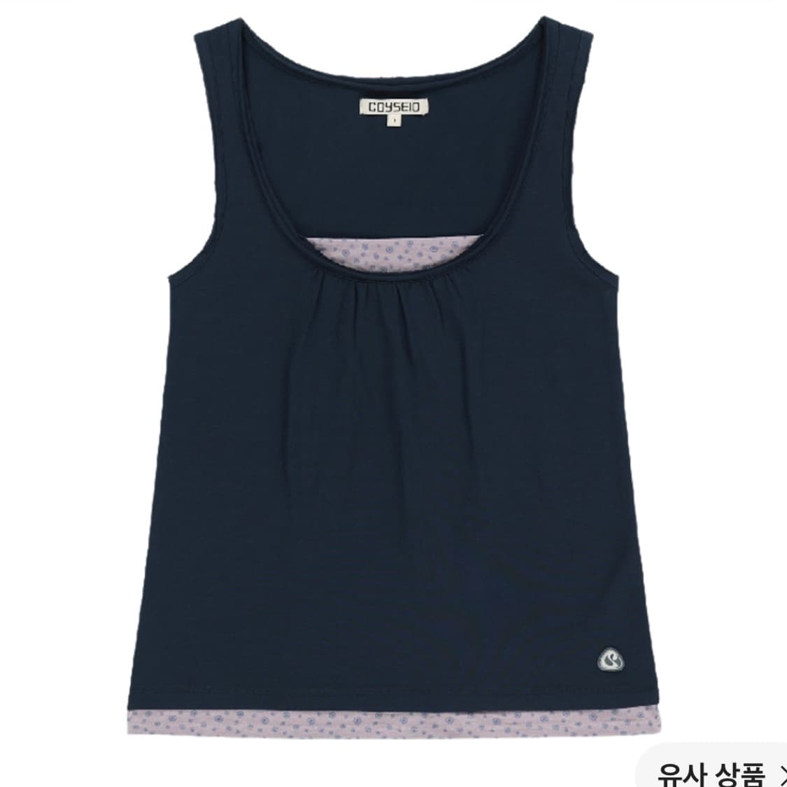 코이세이오 두두 레이어드 슬리브리스 네이비 상품이미지1
