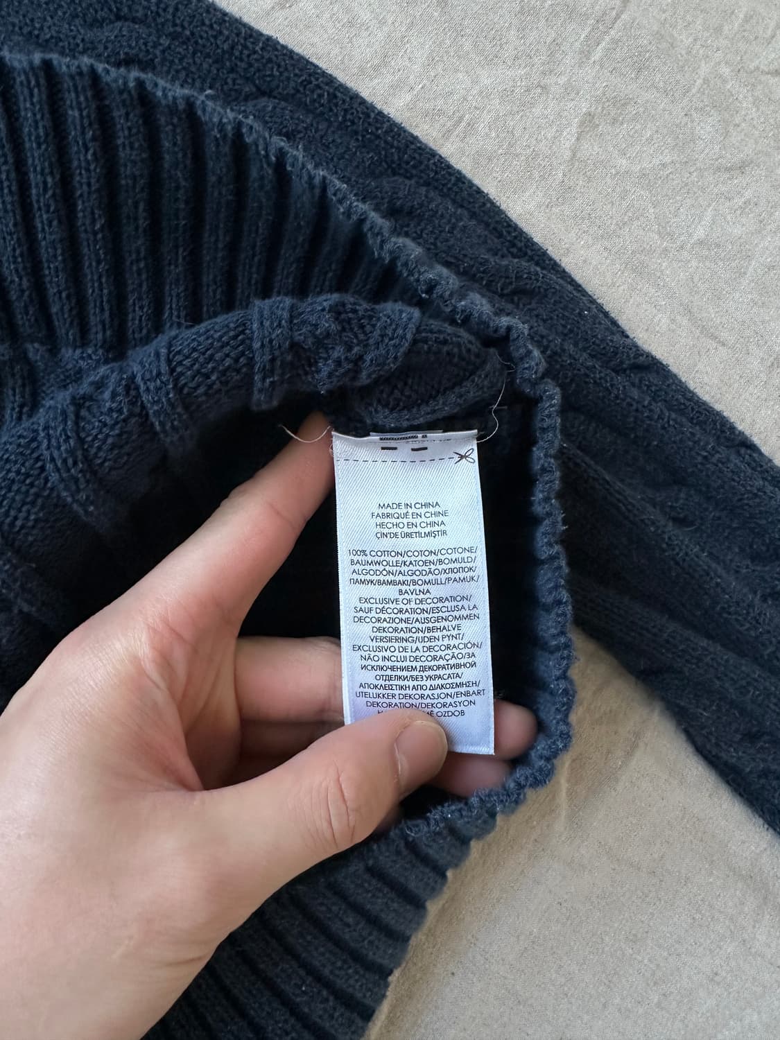 폴로 랄프로렌 포니 로고 네이비 케이블 니트 상품이미지8