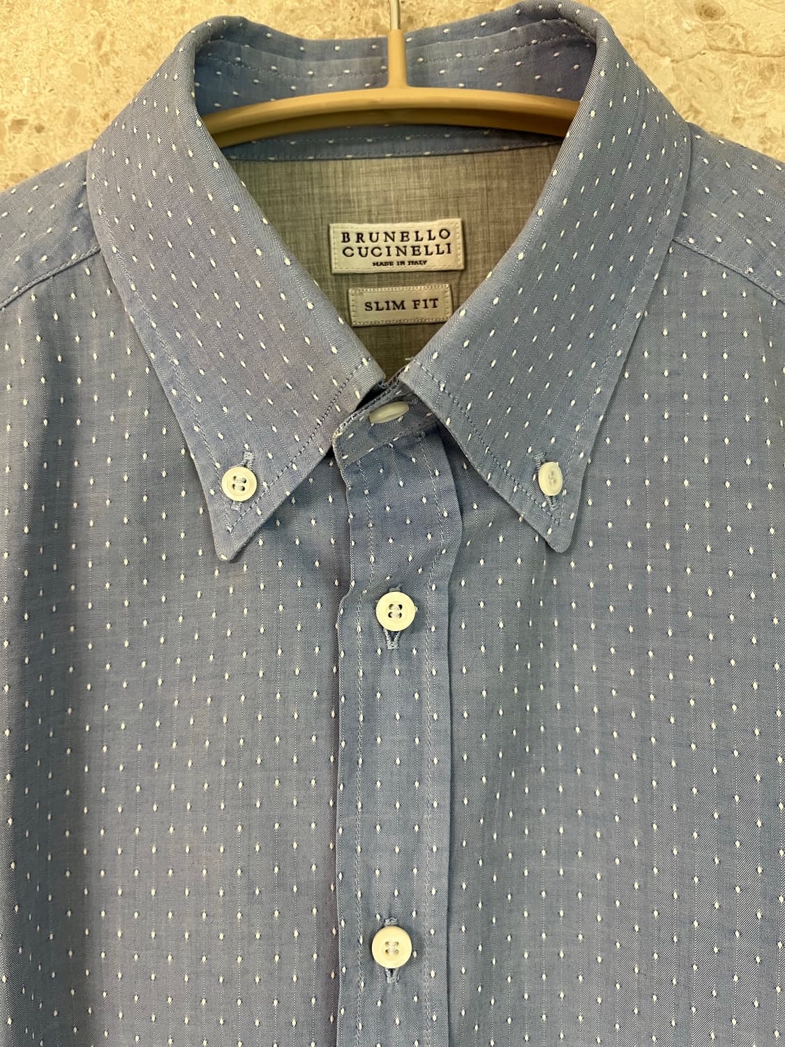 브루넬로 쿠치넬리 슬림핏 남방 하늘색 M 정품 상품이미지2