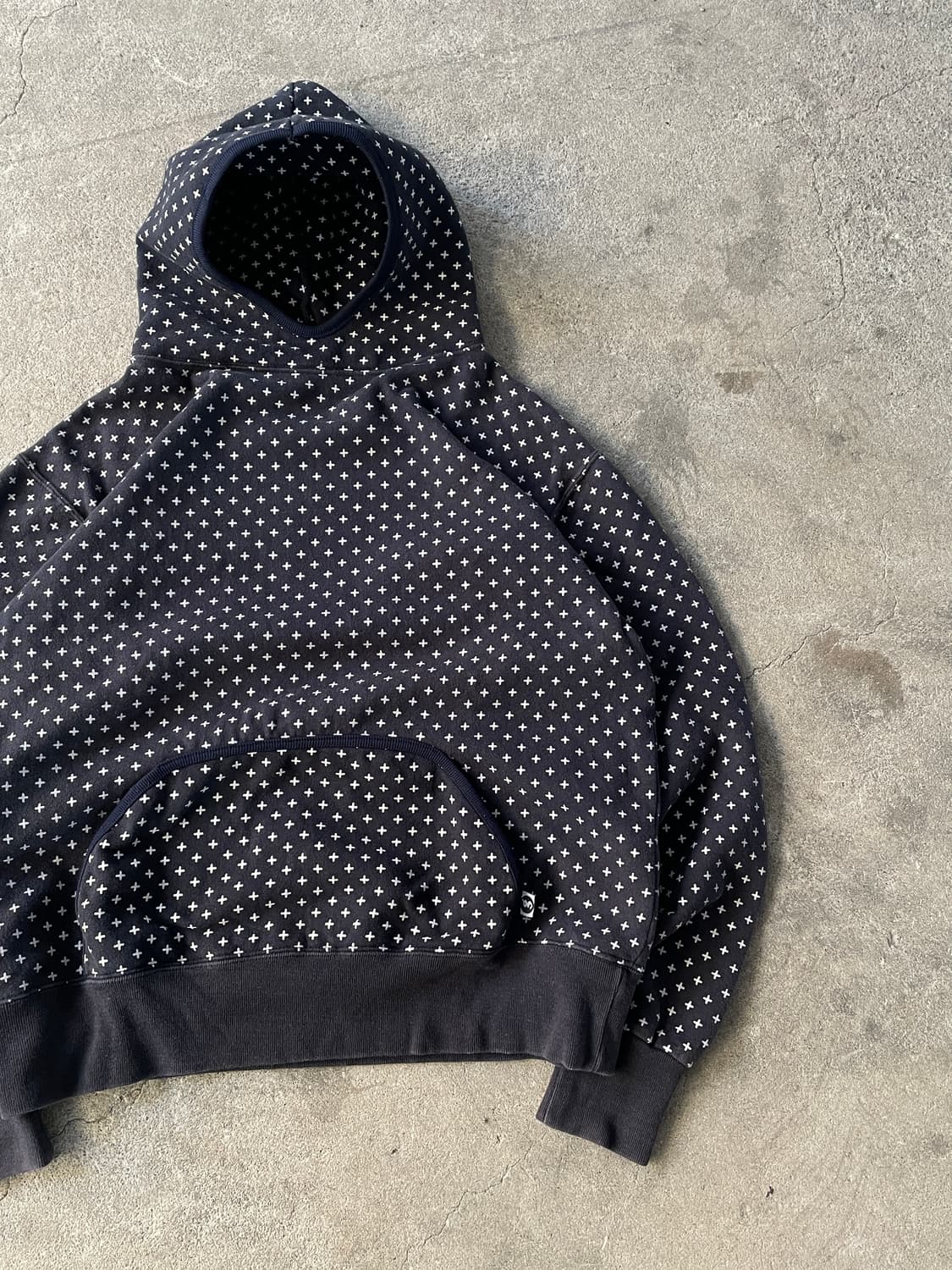 00s goodenough sashiko navy hoodie 상품이미지2