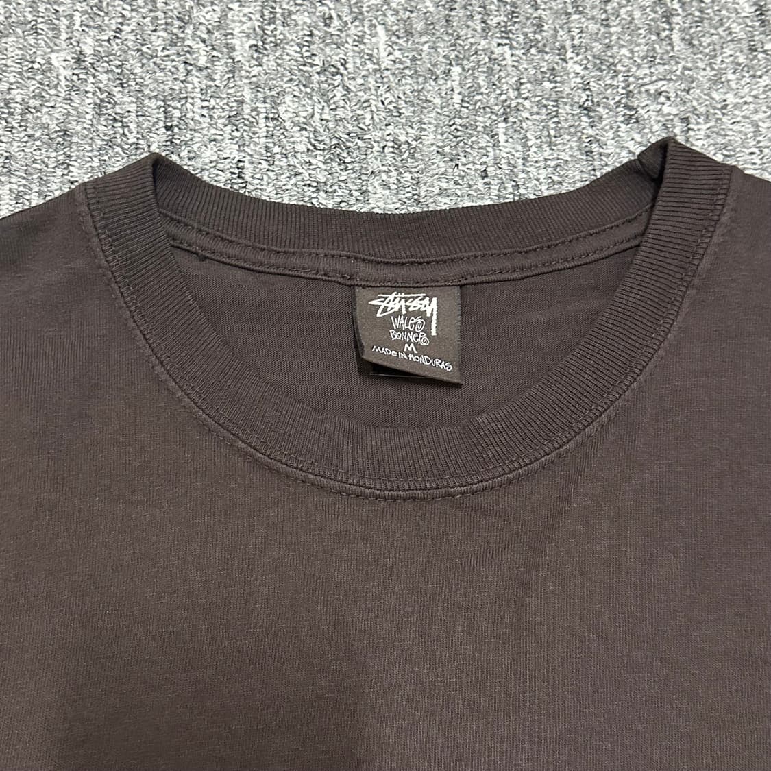 스투시 x 웨일즈 보너 오션 송 반팔 티셔츠 브라운 m사이즈 상품이미지4