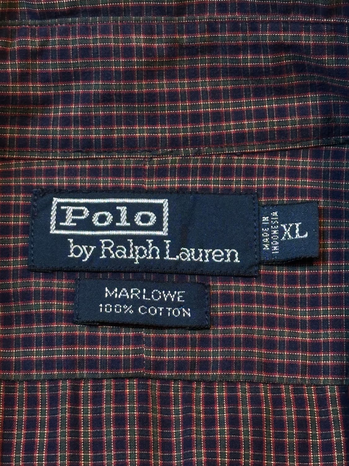 폴로 랄프로렌 MARLOWE 블랙포니 코튼 체크셔츠 상품이미지4