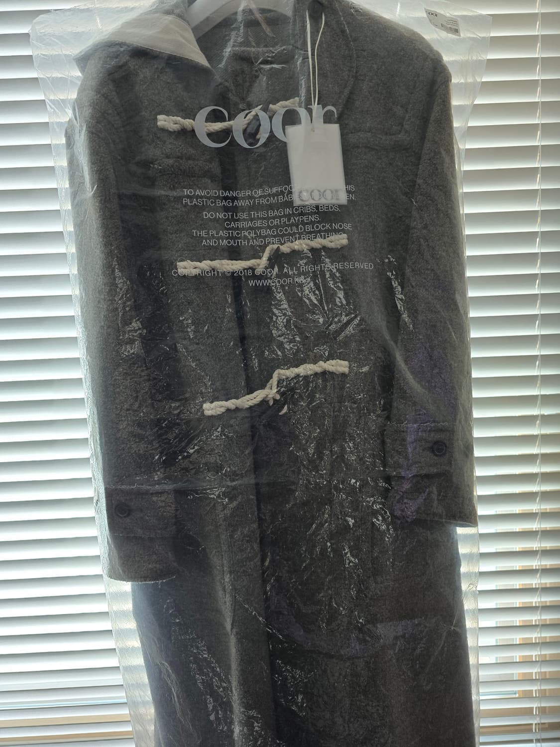 25FW 쿠어 더플코트 그레이멜란지 S (새상품) 상품이미지2