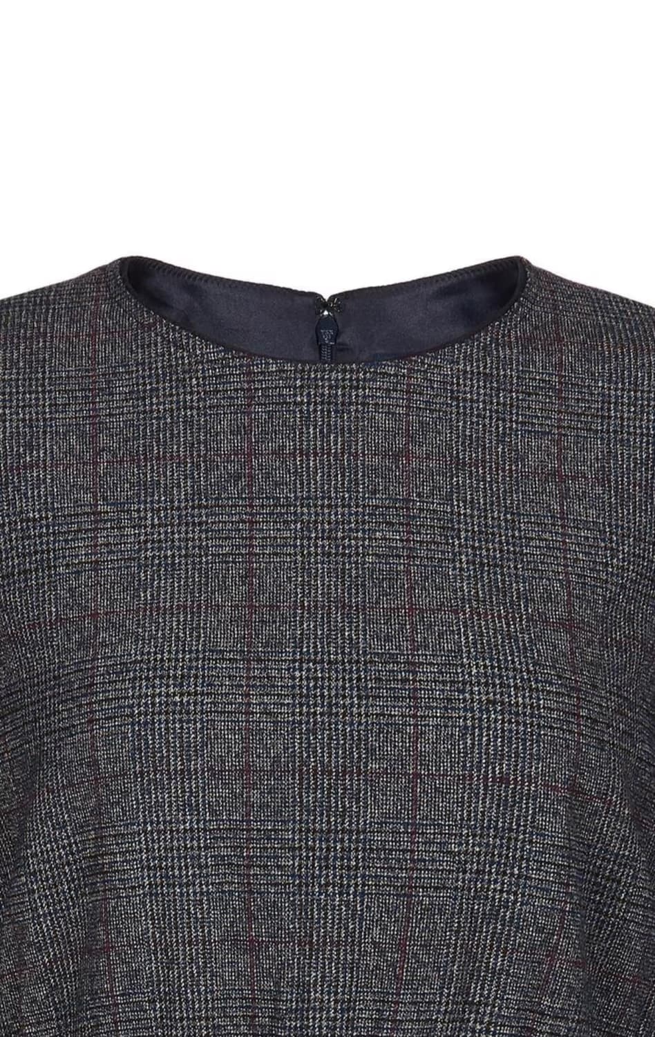 헤지스레이디스 그레이 체크배색 울혼방 미디원피스 66 상품이미지4