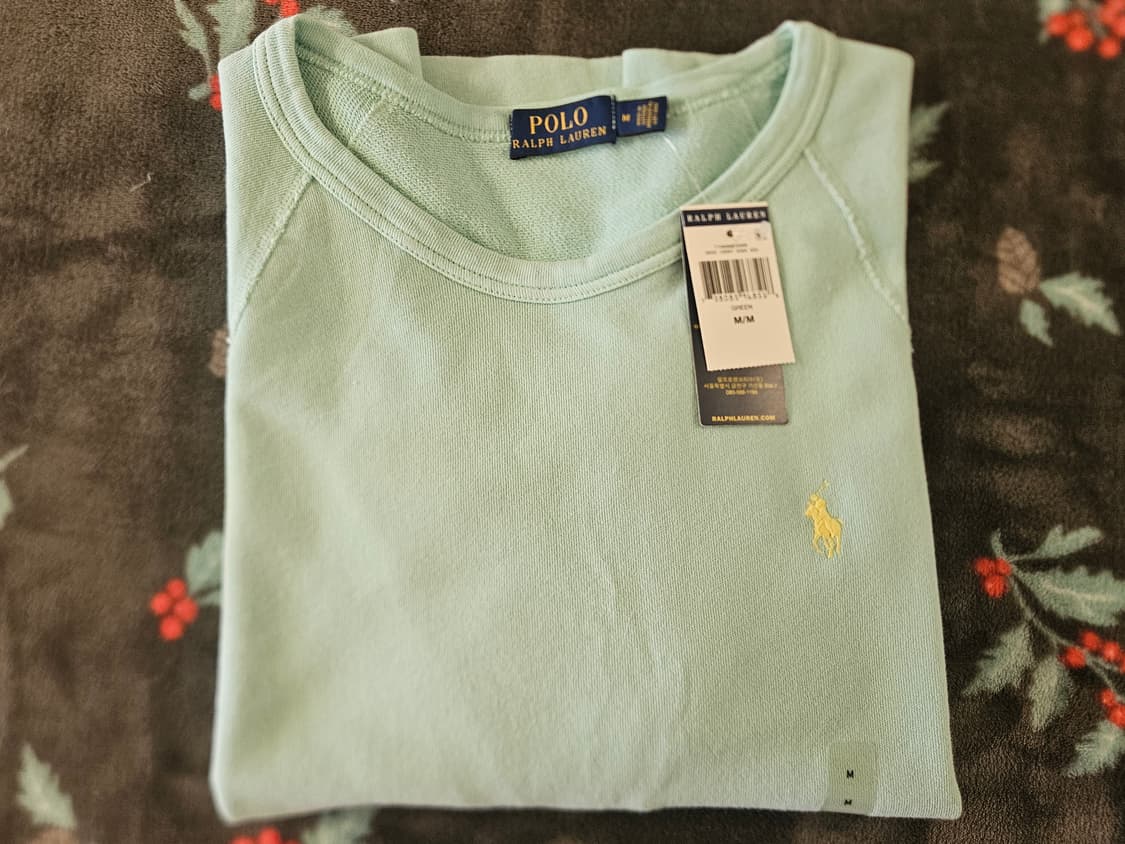 [해외M] 폴로 랄프 로렌 코튼 스파 테리 스웨트셔츠 민트 컬러 상품이미지6