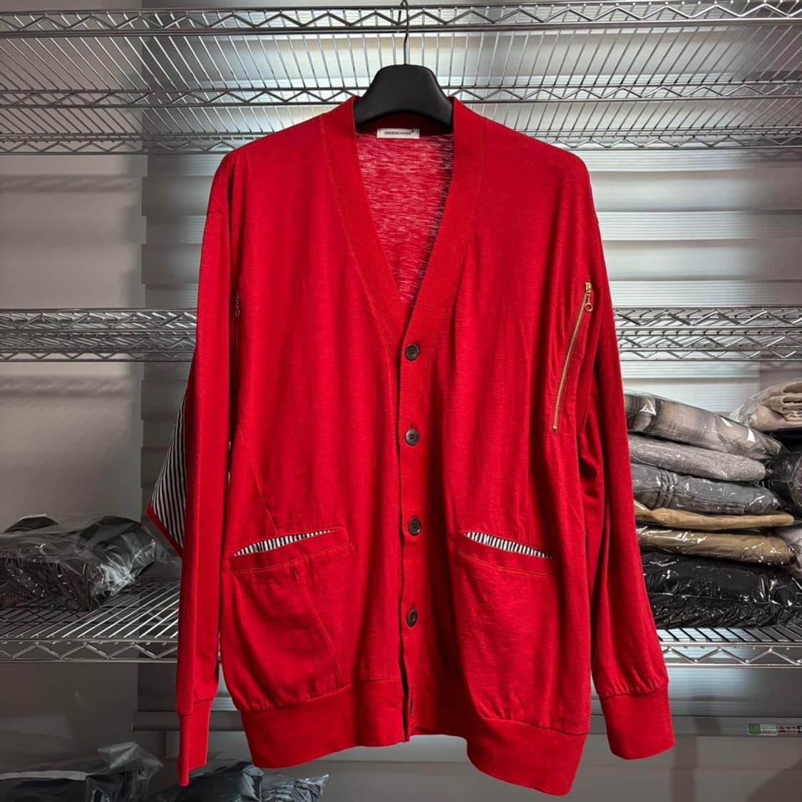 2) 언더커버 25fw 집 레드 가디건 상품이미지1