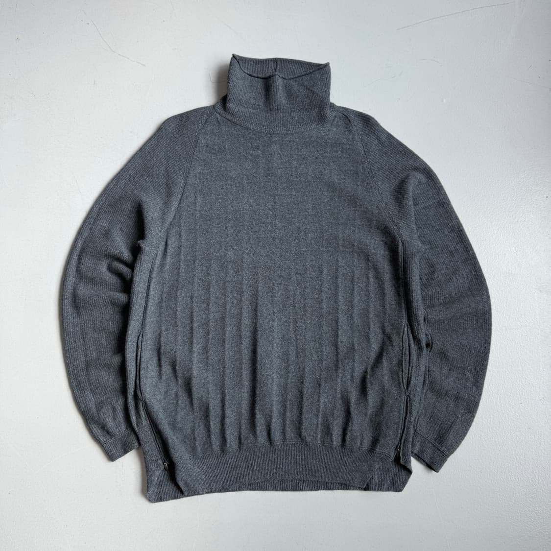 시스템옴므 사이드 지퍼 목폴라 니트 상품이미지2