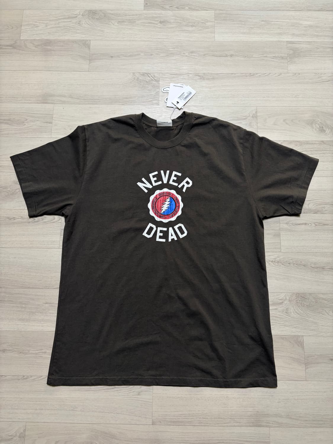디스이즈네버댓x그레이트풀 데드 NEVER DEAD 티셔츠 브라운 XL 상품이미지1