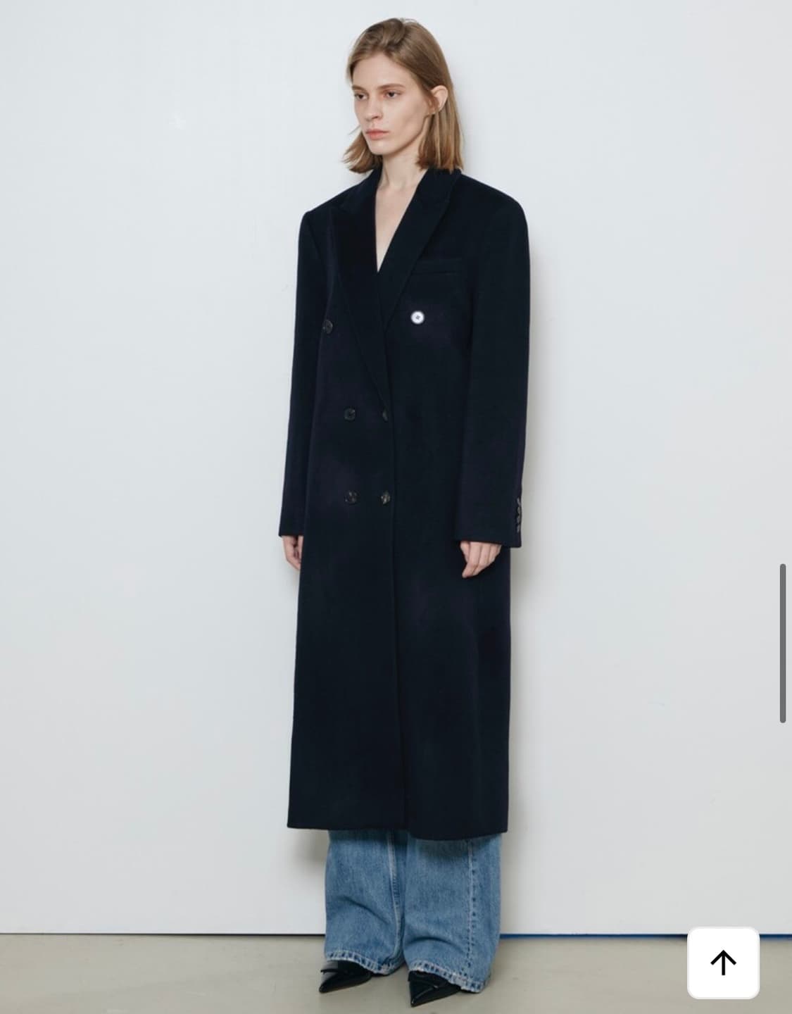 리파인드902  Cashmere 2-way 더블코트 네이비m 상품이미지2