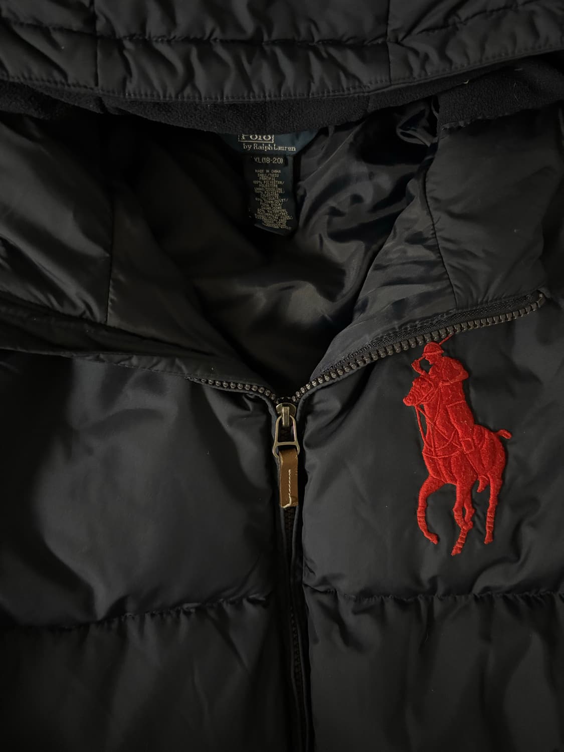 폴로 빅포니 패딩 네이비 L 상품이미지3