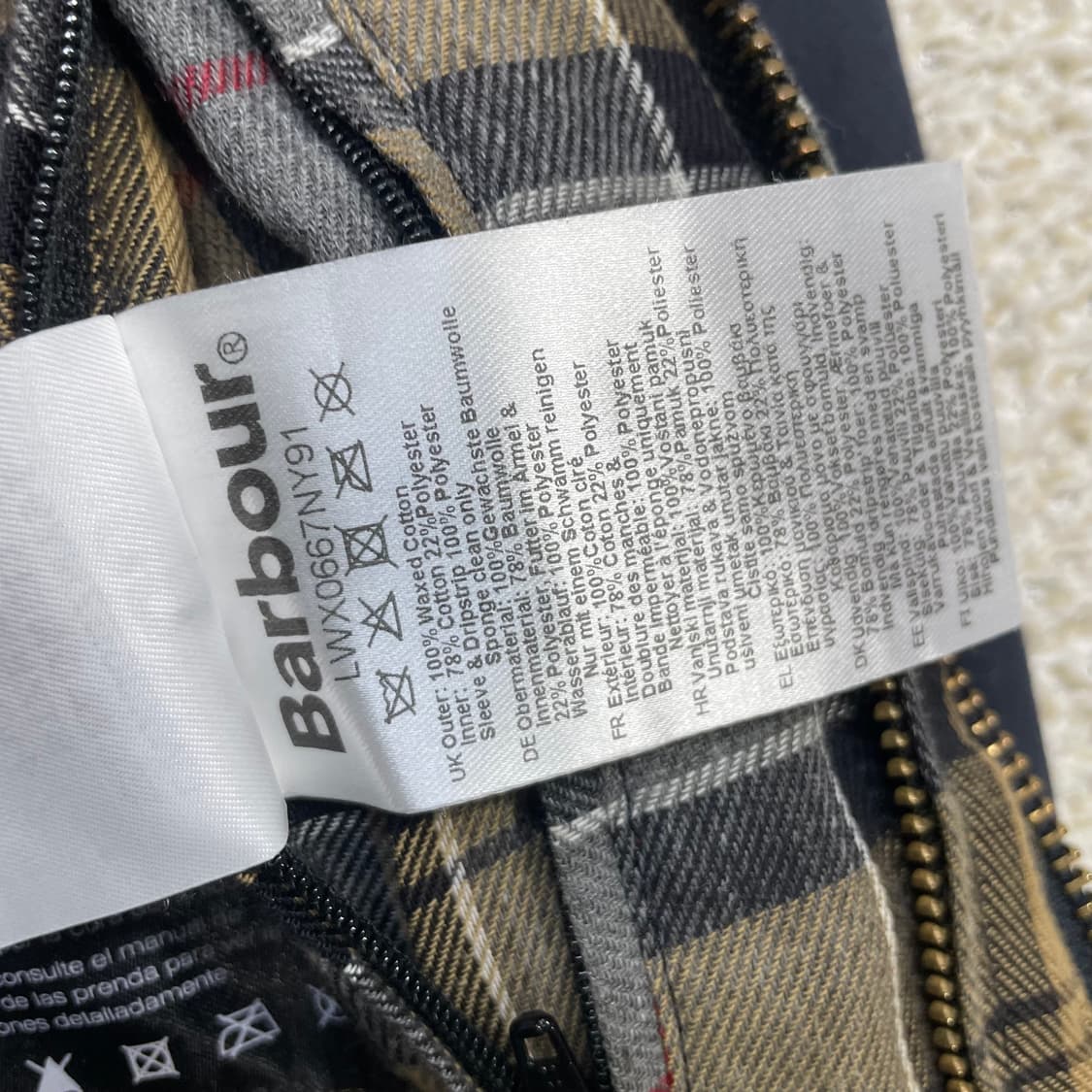 바버 Barbour 비드넬 왁스 자켓 네이비 상품이미지9