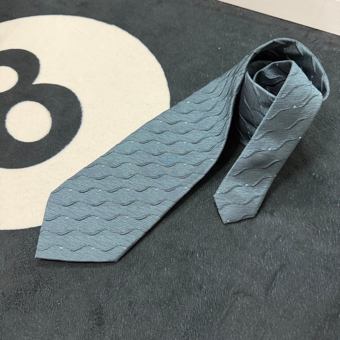 입생로랑 빈티지 실크 넥타이 (Leaf Grey) 상품이미지2