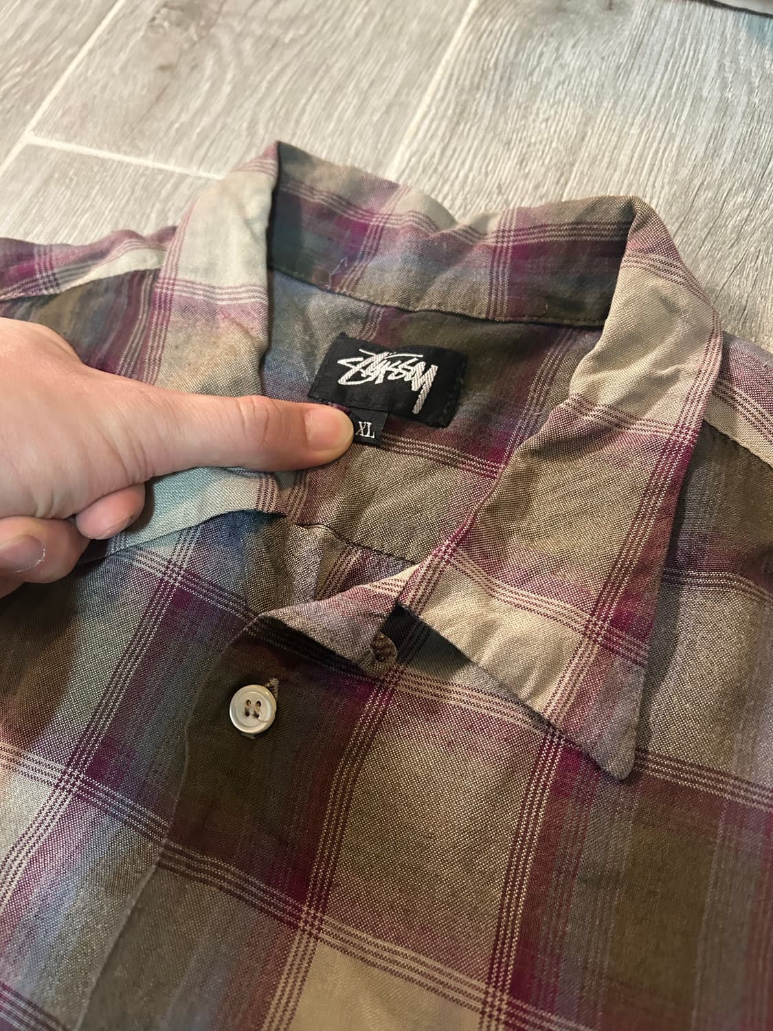 80s 스투시 블랙태그 셔츠 xl 상품이미지3