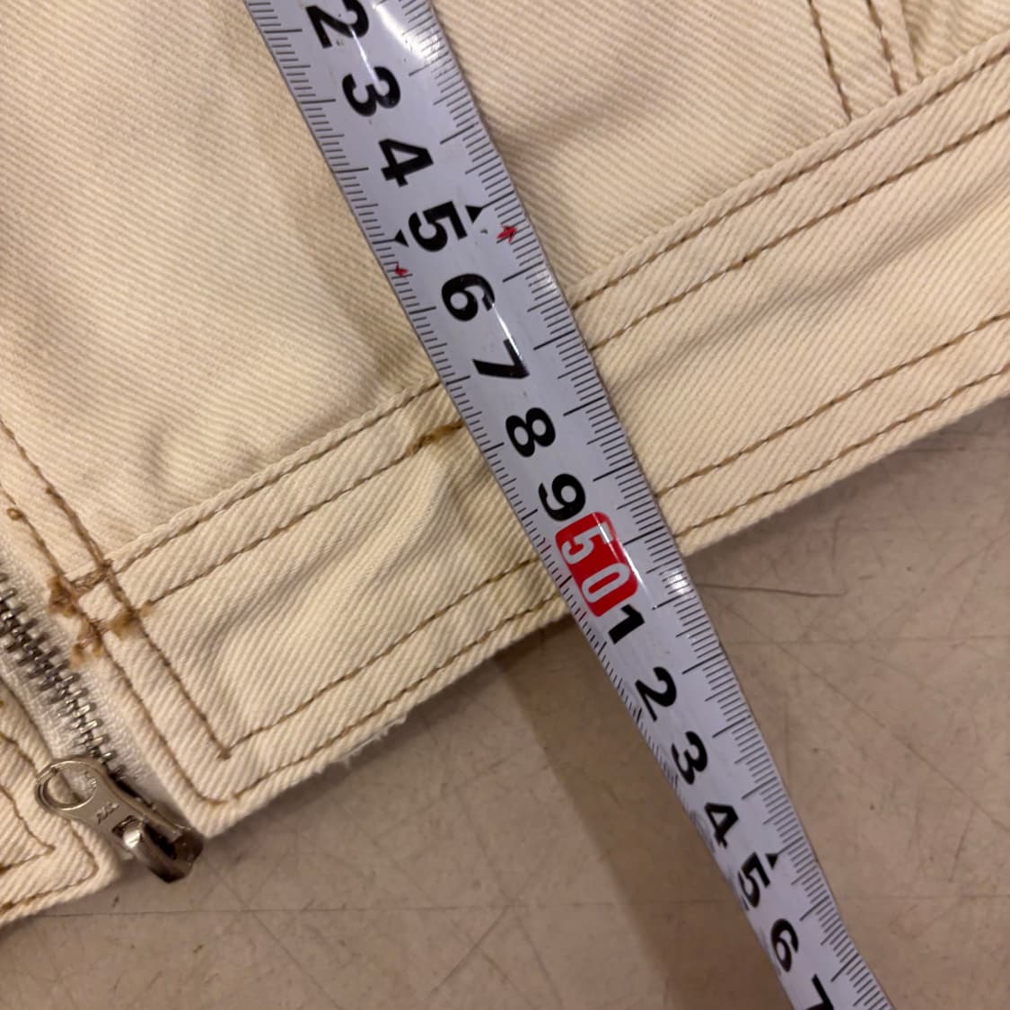 골라 아이보리 크롭 데님 자켓 상품이미지4