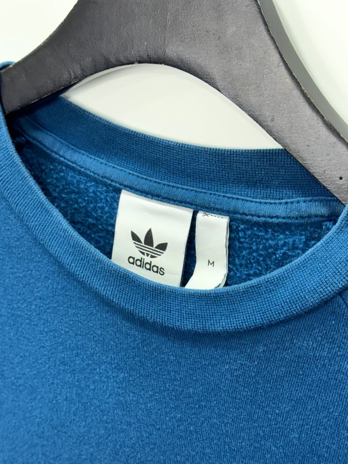아디다스 삼선 로고 맨투맨 블루 M 상품이미지3